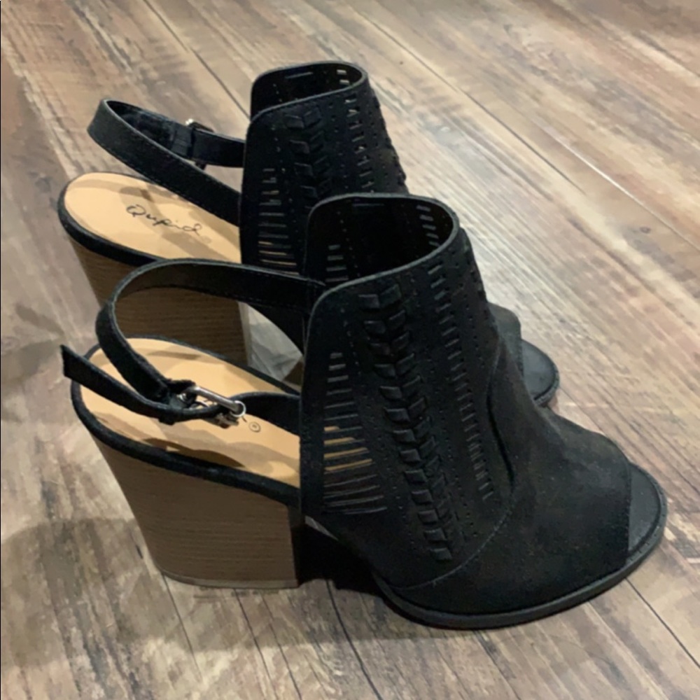 Open toe booties